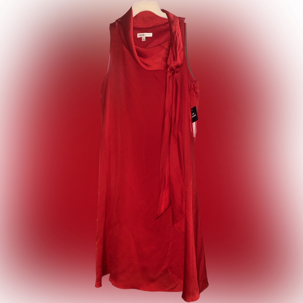 BNWT Robbie Bee Red Tie Dress